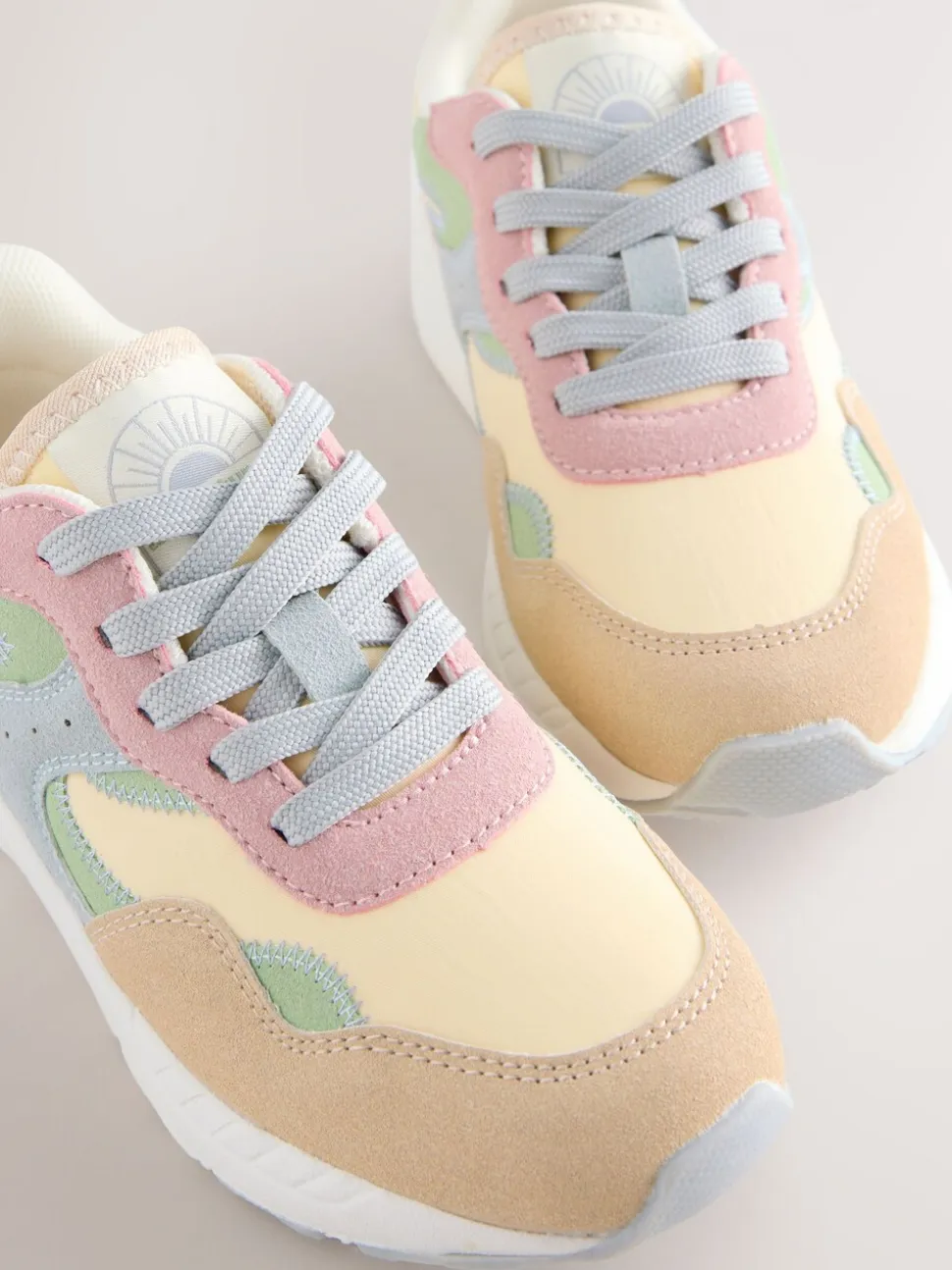 Pastelkleurig - Lace-Up Colourblock Trainers