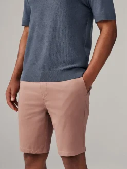 Pastelkleurig - Slim Fit - Set van 4 chinoshorts met stretch