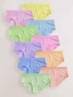 Pastelkleurig - Verpakking van 10 hipsteronderbroeken (2-16 jr)