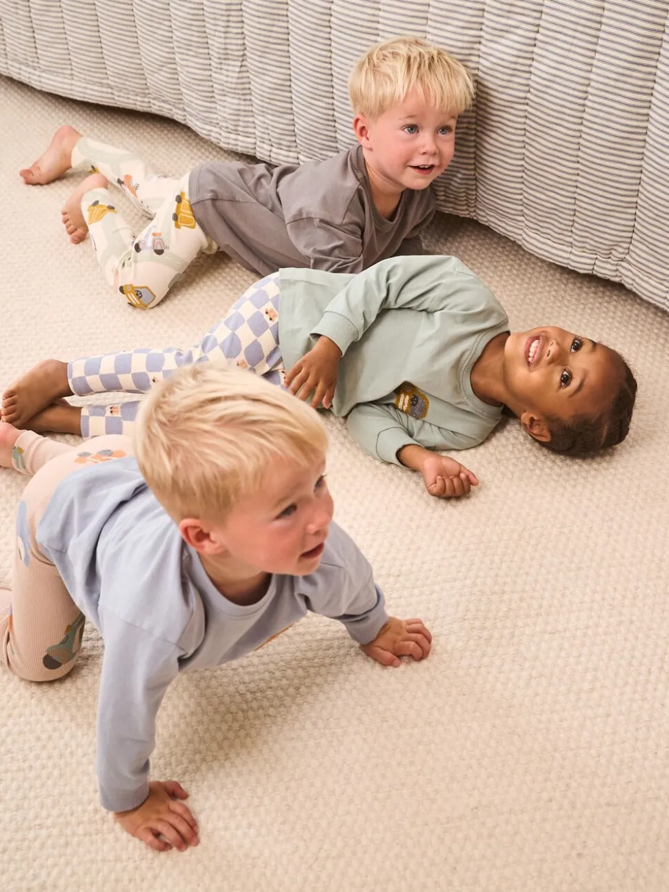 Pastelkleurig - Verpakking van 3 relaxed fit pyjama's (9mnd -8jr)