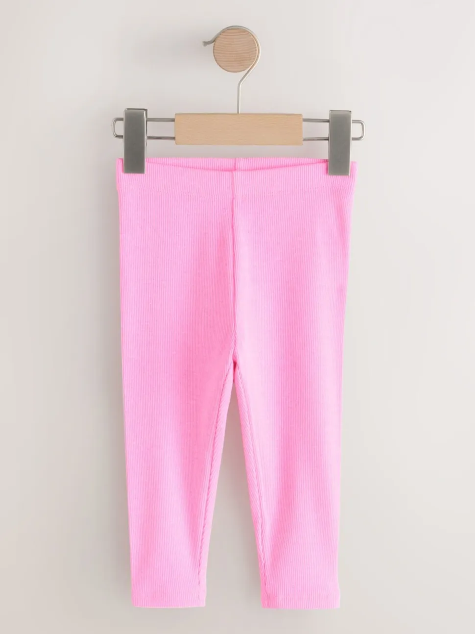 Pastelkleurige regenboogprint - Verpakking van 5 geribbelde Leggings (3mnd -7jr)