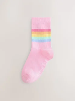 Pastelkleurige regenboogprint - Little Bird by Jools Oliver Striped Tube Socks 6 Pack