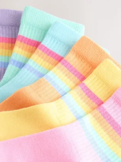 Pastelkleurige regenboogprint - Little Bird by Jools Oliver Striped Tube Socks 6 Pack