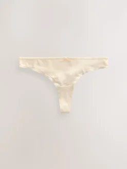 Pastelroze nude - Set van 5 slips met hoog katoengehalte