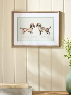 Pattern Dachshund Framed Wall Art