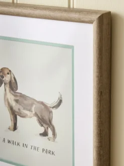 Pattern Dachshund Framed Wall Art
