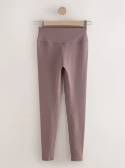 Peperkorrelbruin - self. Legging met hoge taille