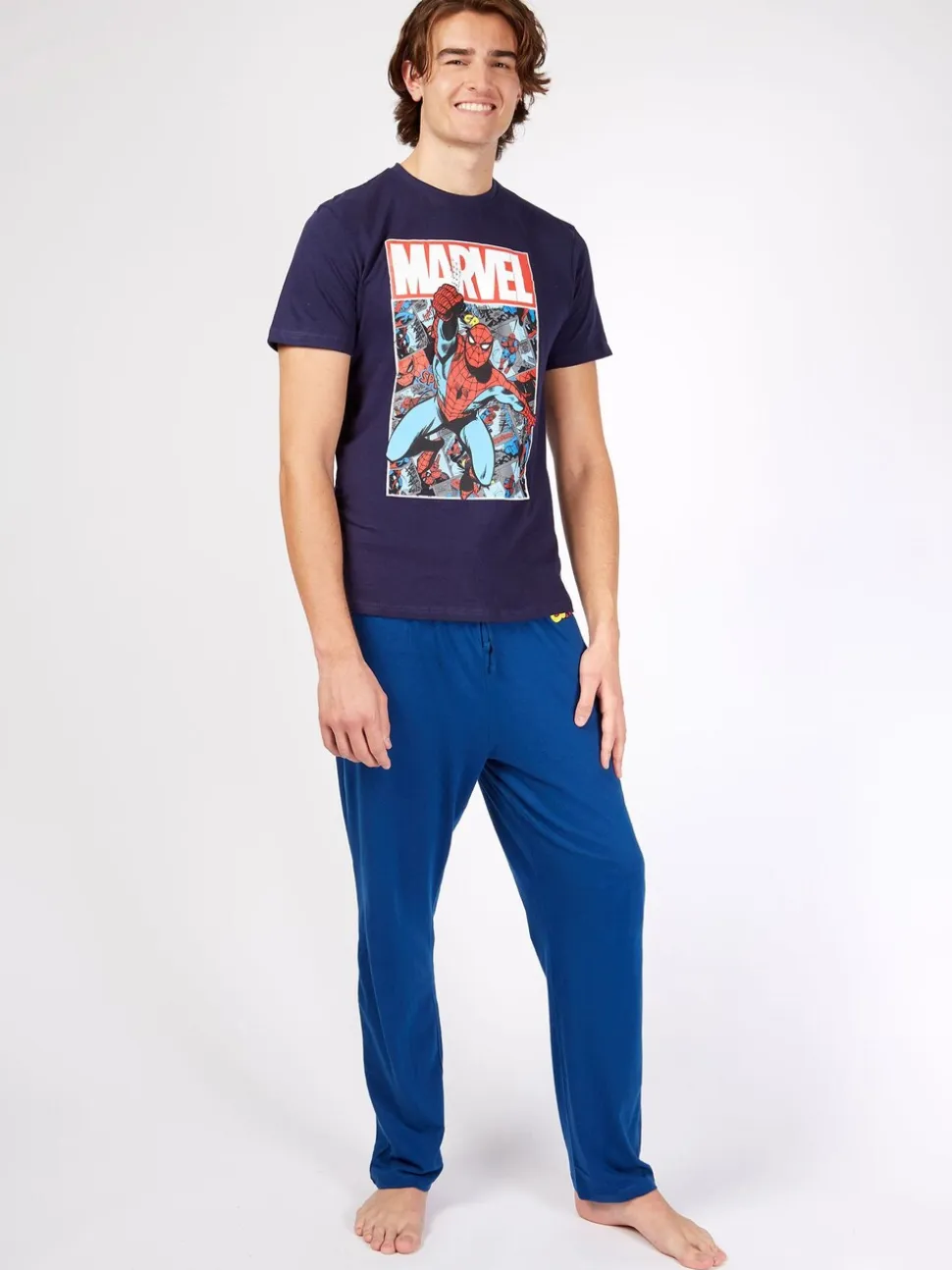 Personage Marvel Spiderman Disney herenpyjama van 100% katoen