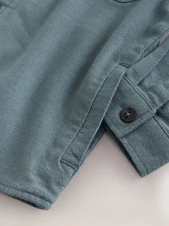 Petroliumblauw - Geborsteld overshirt (3-16jr)