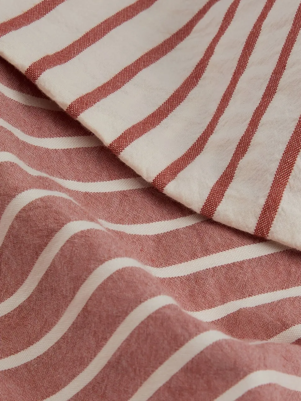 Piglet in Bed Textured Stripe Cotton Duvet Cover