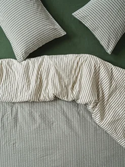 Piglet in Bed Textured Stripe Cotton Duvet Cover