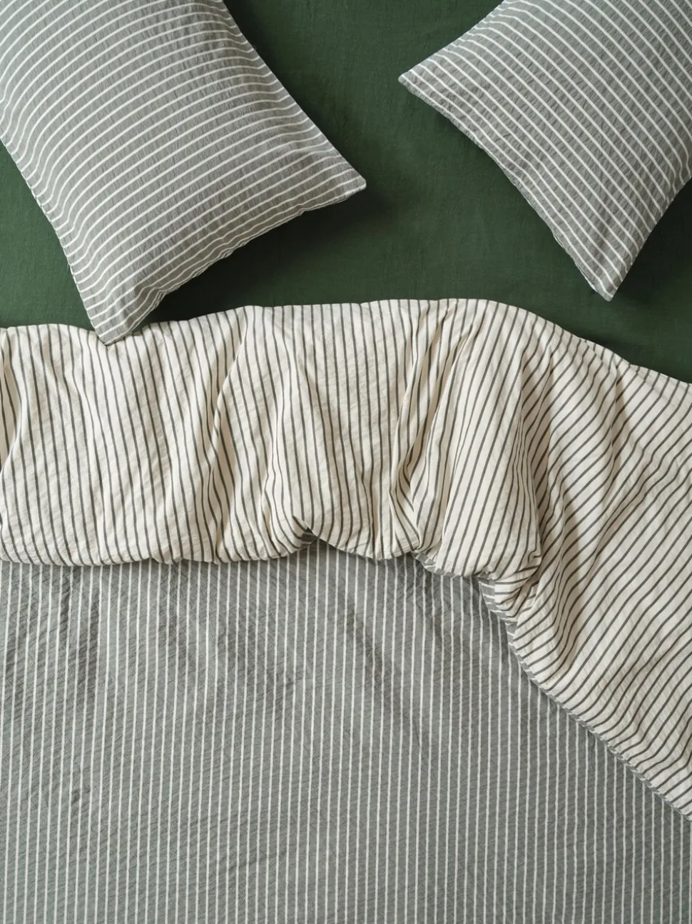 Piglet in Bed Textured Stripe Cotton Duvet Cover
