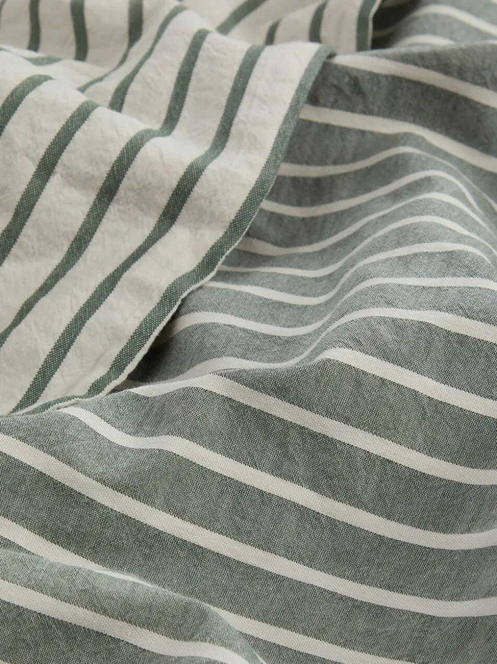 Piglet in Bed Textured Stripe Cotton Duvet Cover