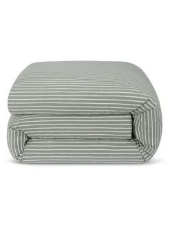 Piglet in Bed Textured Stripe Cotton Duvet Cover