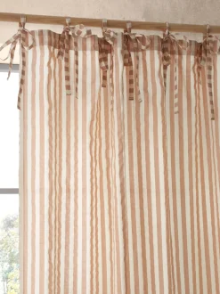 Pineapple Elephant Zanzibar Yarn Dyed Stripe Voile Curtains Panel