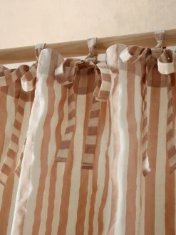 Pineapple Elephant Zanzibar Yarn Dyed Stripe Voile Curtains Panel