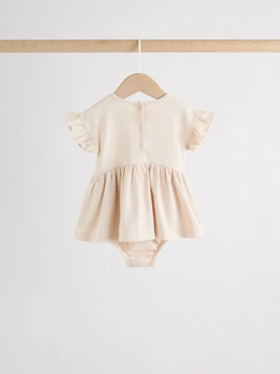 Pink Bear Embroidered - Verpakking van 3 jersey babyrompertjes