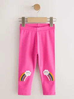 Pink Cloud Rainbow - Knee Embellsihed Leggings (3mths-7yrs)