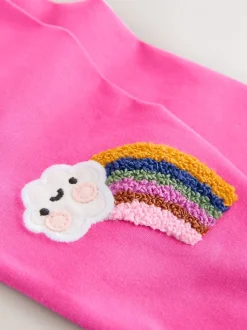 Pink Cloud Rainbow - Knee Embellsihed Leggings (3mths-7yrs)