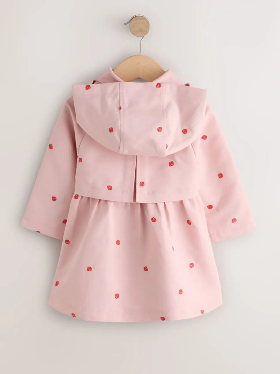 Pink Embroidery - Shower Resistant Button Front Coat (3mths-7yrs)