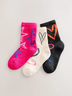 Pink Oatmeal and Charcoal Grey - 3 paar katoenrijke enkelsokken met verzachte zool