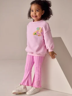 Pink Rapunzel Disney Princess - Set van sweatshirt en uitlopende legging (3mnd -7jr)