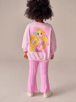 Pink Rapunzel Disney Princess - Set van sweatshirt en uitlopende legging (3mnd -7jr)