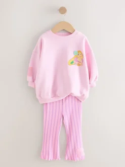 Pink Rapunzel Disney Princess - Set van sweatshirt en uitlopende legging (3mnd -7jr)