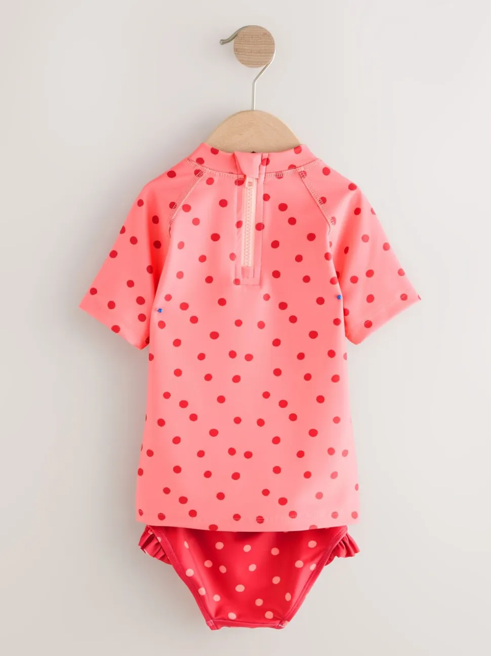 Pink/ Red Cherry - Zonbeschermende zwemset met korte mouwen (3mnd-10jr)