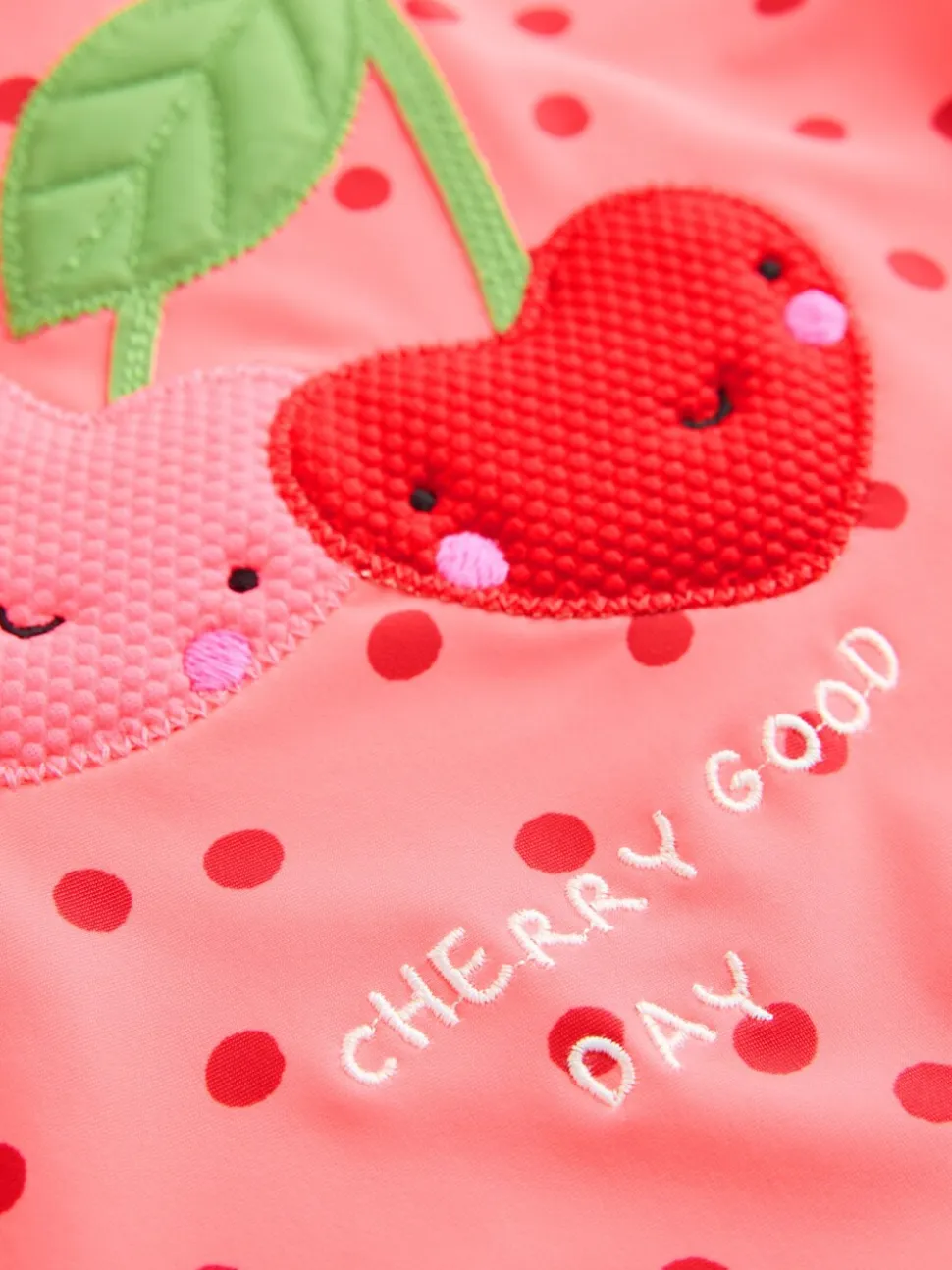 Pink/ Red Cherry - Zonbeschermende zwemset met korte mouwen (3mnd-10jr)