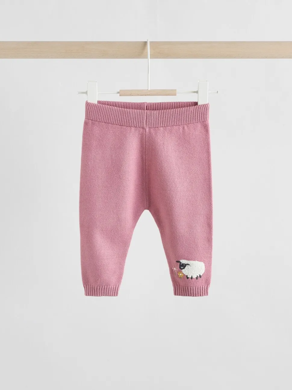 Pink Sheep Scene - Gebreide babytrui en leggings set 2 -delig (0mnd -2jr)