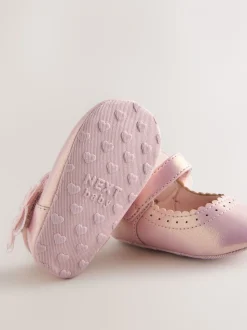 Pink Shimmer Butterfly - Mary Jane babyschoenen (0 - 18 mnd)