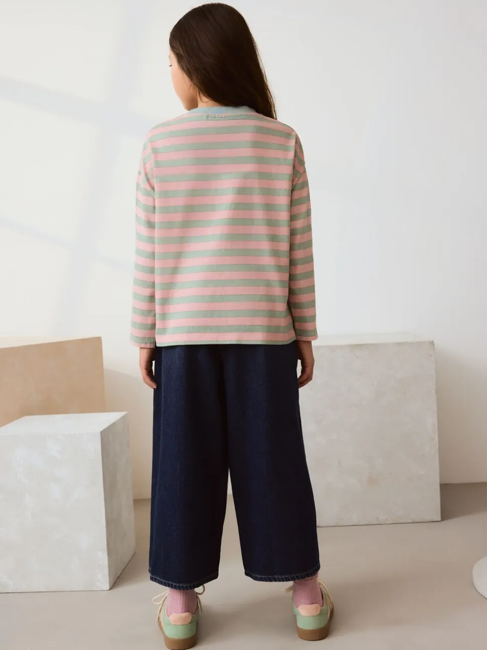 Pink Stripe Lilo & Stitch - Top met print en lange mouwen (3-16jr)
