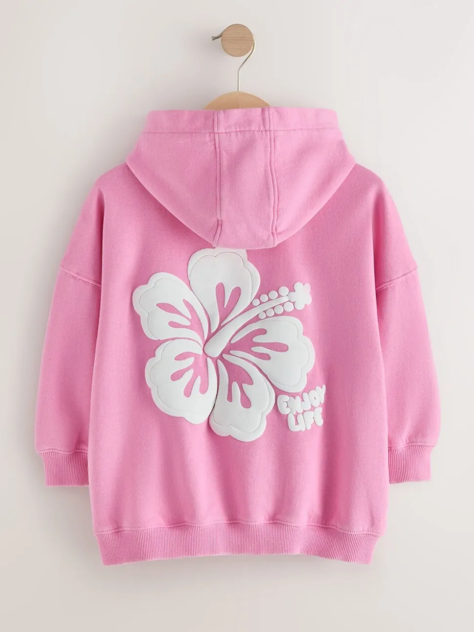Pink Washed Flower - Hoodie (3 - 16 jr)