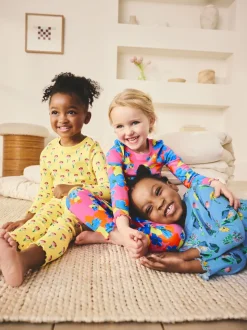 Pink/Blue Bright Floral - Verpakking van 3 knusse pyjama's (9 mnd-16 jr)