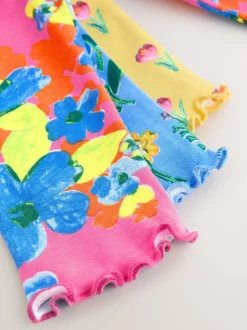 Pink/Blue Bright Floral - Verpakking van 3 knusse pyjama's (9 mnd-16 jr)