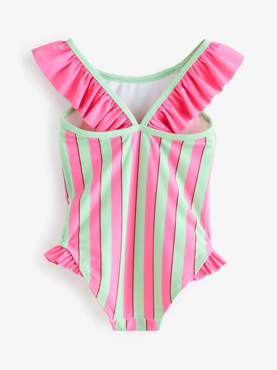 Pink/Green Stripe Panda - Cath Kidston Frill Swimsuit (3mths-7yrs)