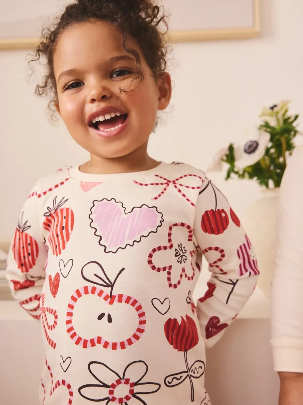 Pink/Red Galentines - Verpakking van 3 knusse pyjama's (9 mnd-12 jr)