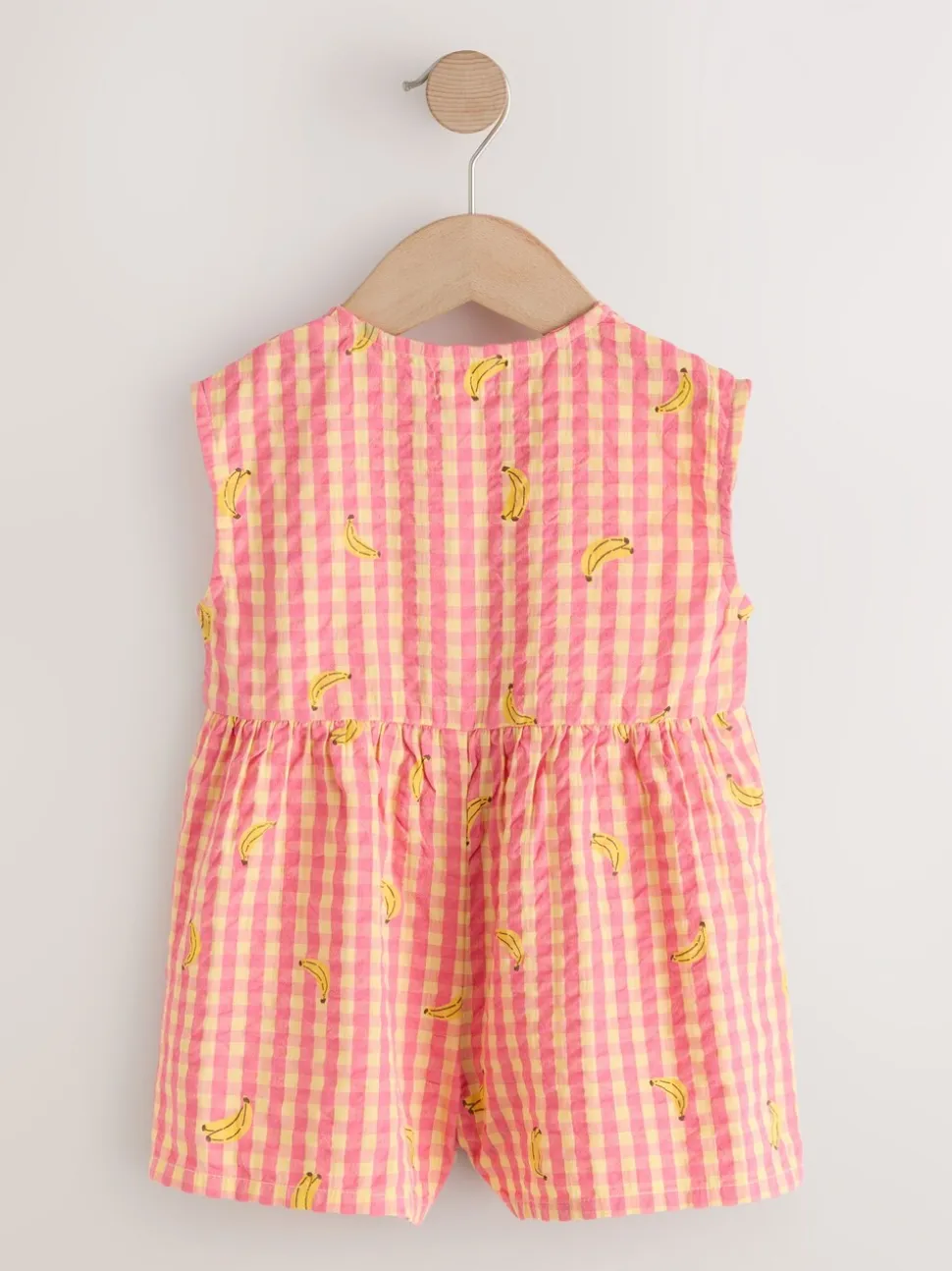 Pink/Yellow Banana - Trapeze Playsuit (3mths-7yrs)