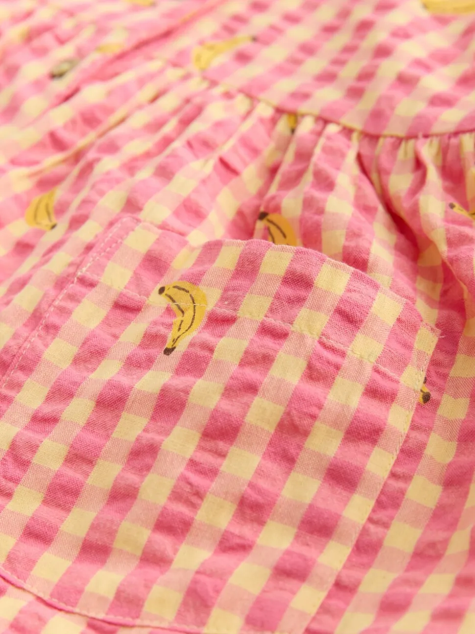 Pink/Yellow Banana - Trapeze Playsuit (3mths-7yrs)