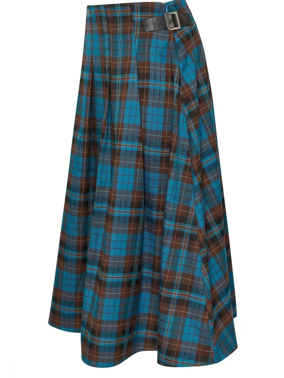 PixieGirl Petite geruite Midi rok met gesp