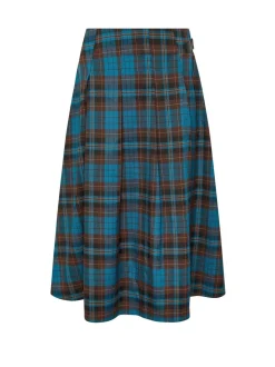 PixieGirl Petite geruite Midi rok met gesp