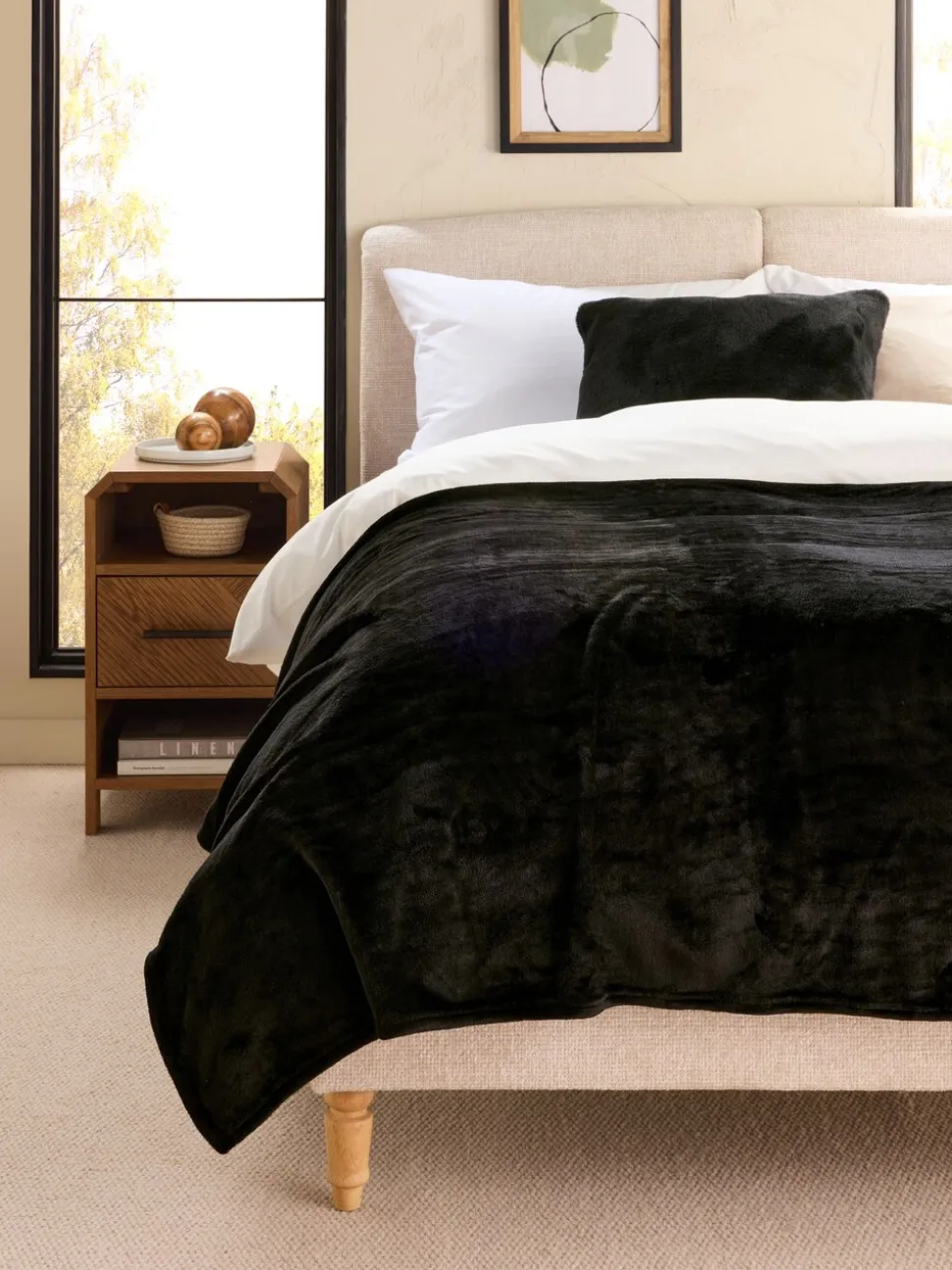Pluche fleece sprei