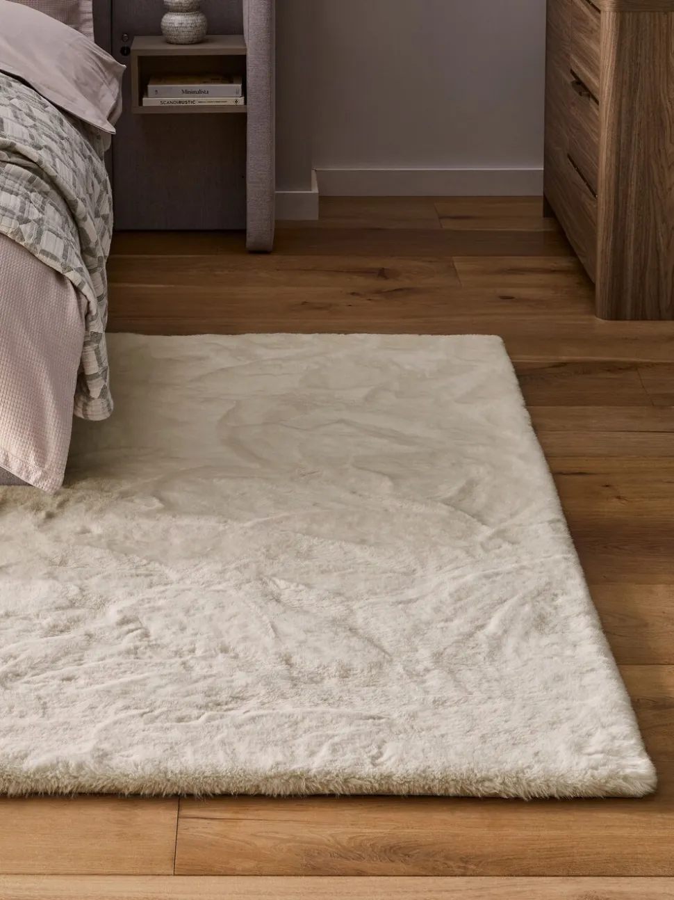 Pluche vloerkleed van imitatiebont