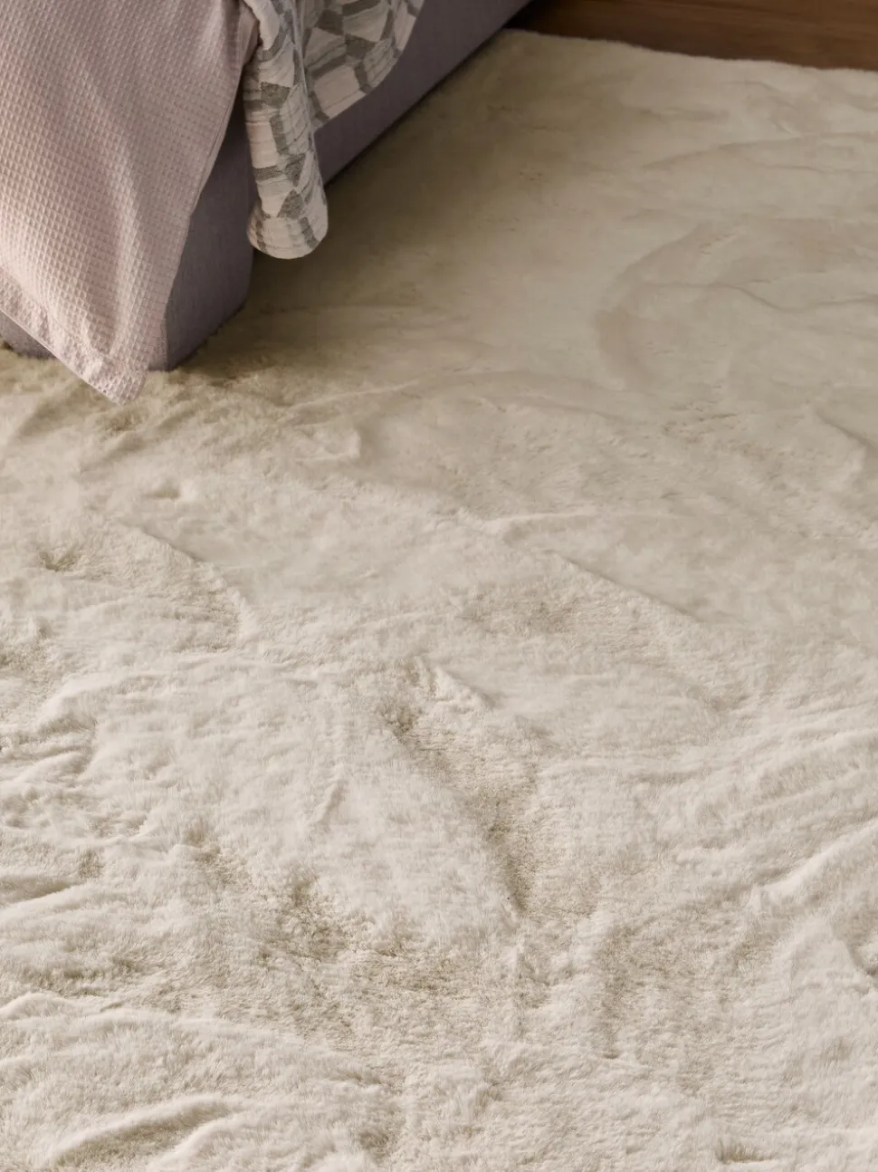 Pluche vloerkleed van imitatiebont