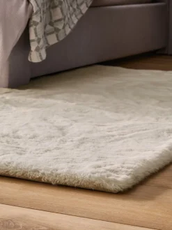 Pluche vloerkleed van imitatiebont