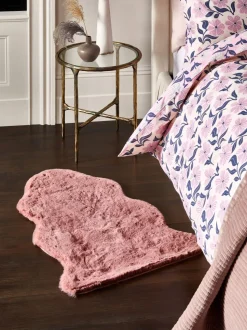 Pluche vloerkleed van imitatiebont