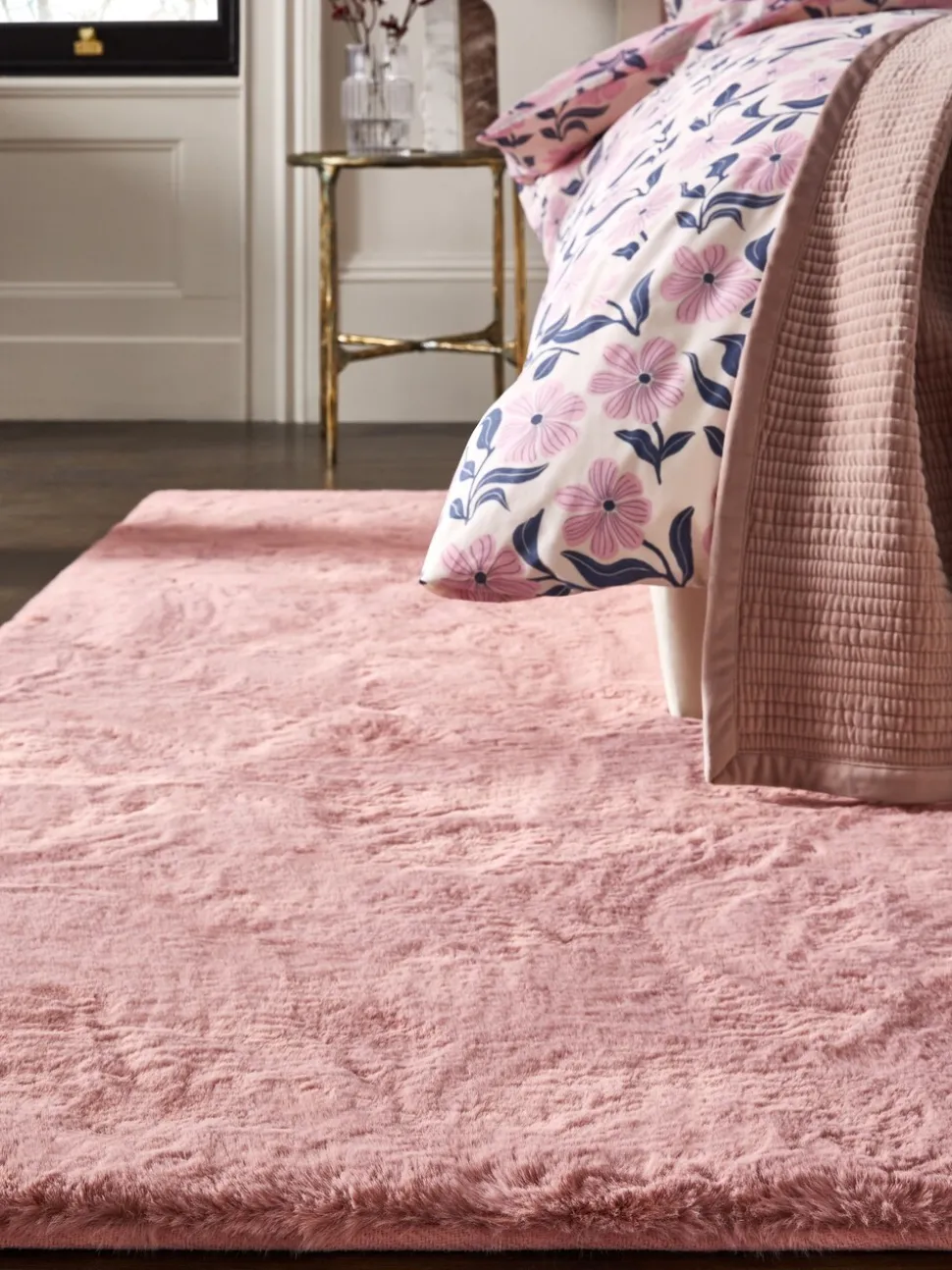 Pluche vloerkleed van imitatiebont