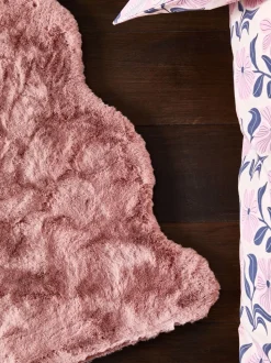 Pluche vloerkleed van imitatiebont
