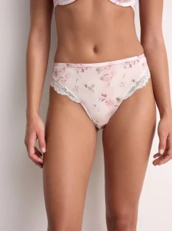 Plum Purple/Floral Print - Onderbroek met hoge pijpen 2 Pak